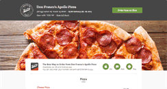 Desktop Screenshot of donfrancosapollopizza.com